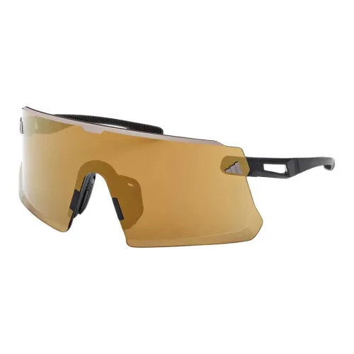 Adidas Вытесанный пластик Нерегулярная форма Солнцезащитные очки Женские Черный