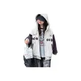 Фиолетовое утеплённое пальто