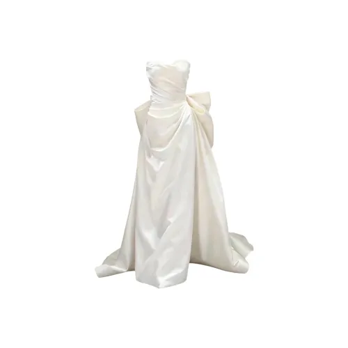 DITB Белые Женские Платья без Рукавов