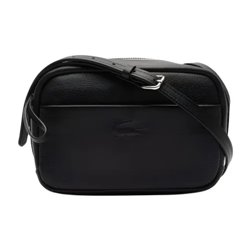 Lacoste Сумка через плечо из коровьей кожи женская черная