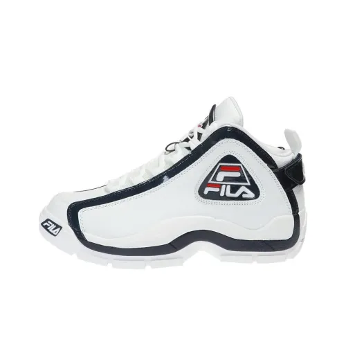 FILA Grant Hill 2 Амортизация Износостойкий MID Топ Винтажные Баскетбольные Кроссовки Унисекс Белый