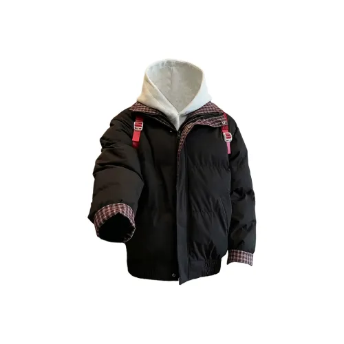 YOULIN Черный Красный Клетка Унисекс Пуховики