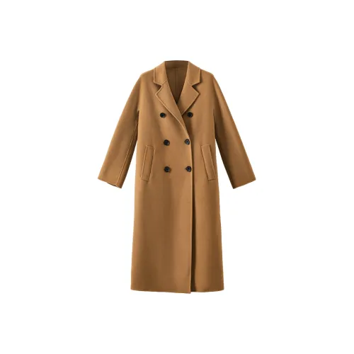 Late White Хаки Женское Пальто