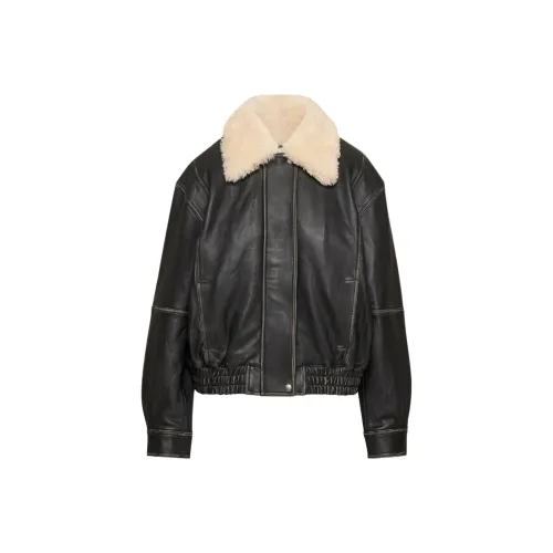 ARITZIA FW25 Calle Кожа Авиатор Куртка Кожа Куртка Женские