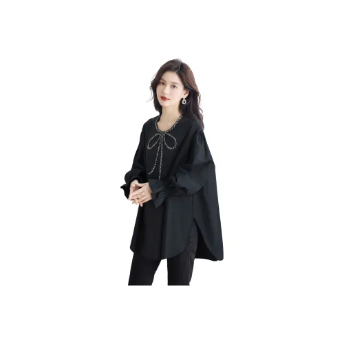 SIBAISHE Черные Женские Рубашки