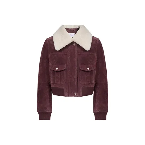 ONLY H8Z Товар Красная кожа Женские кожаные куртки