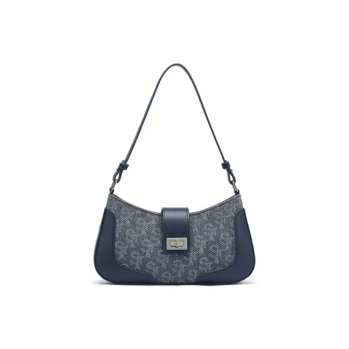 ST SAT Ткань Синтетическая кожа Сумка через плечо Женская Синяя