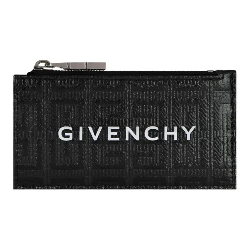 GIVENCHY 4G Покрытие Холст с Коровьей Кожей Детали Картхолдер Картхолдер Мужской Черный