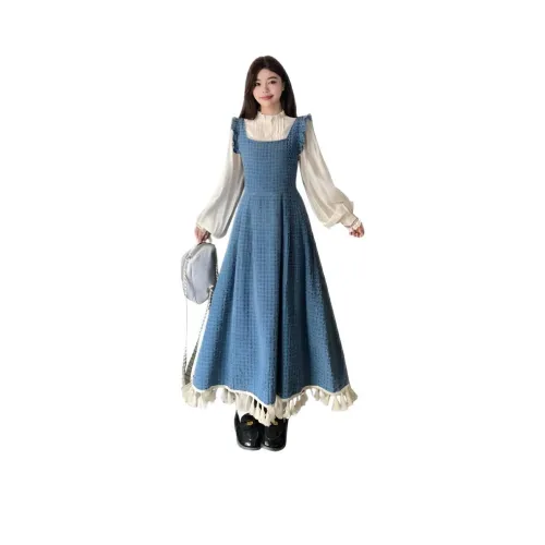 Genius Pooh Длинное платье с длинными рукавами женское