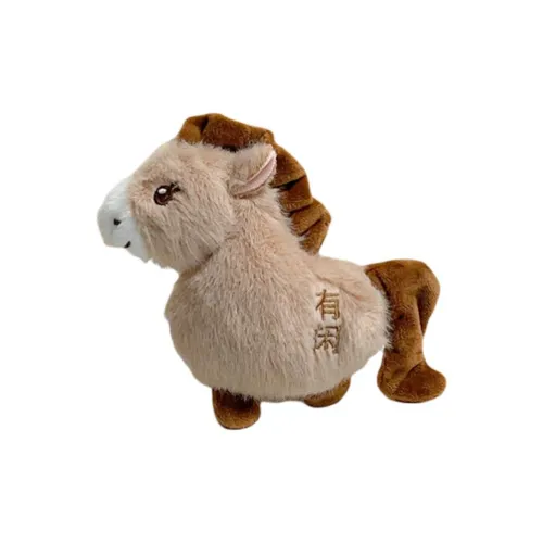 QICAIBOSHI Веселье Благословение Фраза Брелок в виде лошади Плюшевый Подвеска 10 см Длина тела