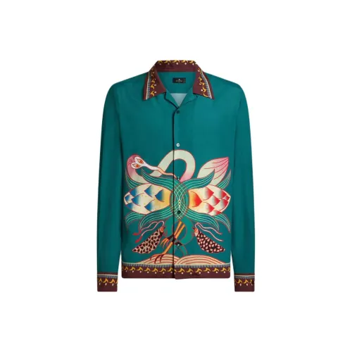 ETRO Мужские Синие Рубашки