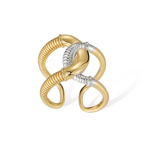 Retro Chic Brass Gold Plated Кольца Унисекс