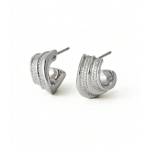 Серьги-гвоздики из стерлингового серебра 925 пробы Solid Image для женщин