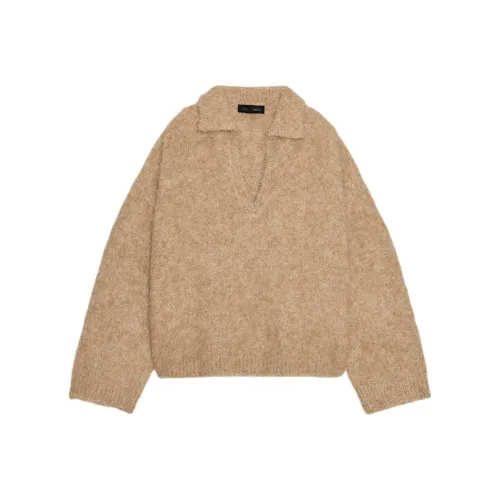 ZARA Коричневый Женский Трикотаж