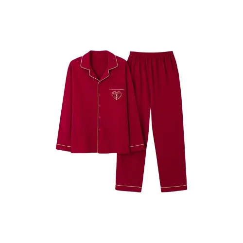Lanza [1 Комплект одежды] Красный Мужской Пижамный комплект