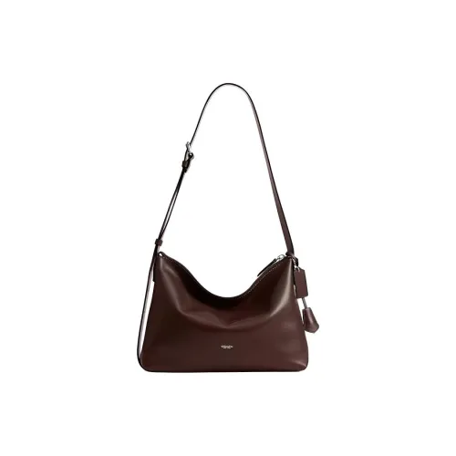 COACH Mott Messenger Bag Natural Grain Leather с Plant Leather Shoulder Bag Large Unisex Brown