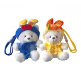 Морковный кролик ободок + синий кролик ободок медведь