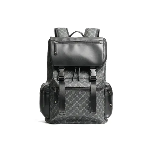 KONADCT Синтетическая кожа Рюкзак Стандартный Унисекс Узор Черный