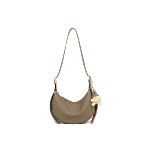 Crtnzo Kroez Коровья кожа Сумка через плечо Стандартная Женская Слоновой серый