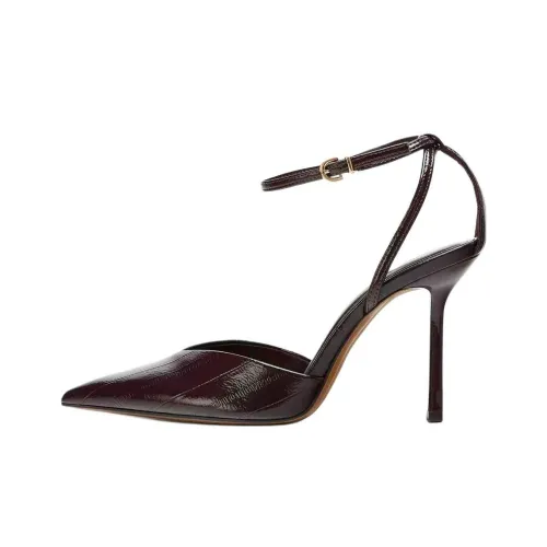 ZARA Collaboration Узкий каблук Высокие каблуки 11 см Женские Темно-красный цвет