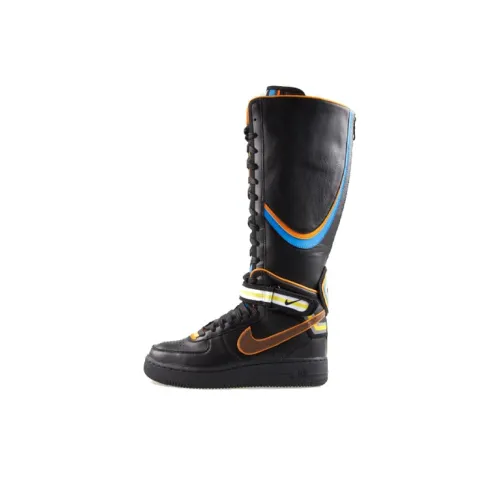 Nike Air Force 1 Boot Tisci Черный Slip Resistant Abrasion Resistant Высокий Топ Скейтбординг Кроссовки Женские Черный Коричневый