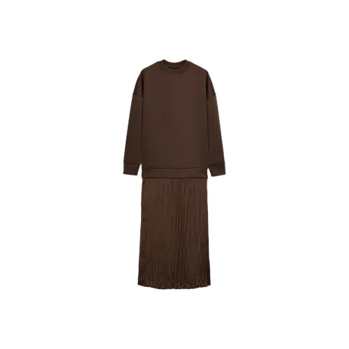 ZARA Collaboration Длинное платье с длинными рукавами женское