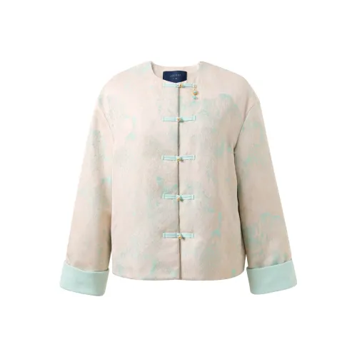 3COLOUR Светло-розовый Цветочный Женский Пуховик