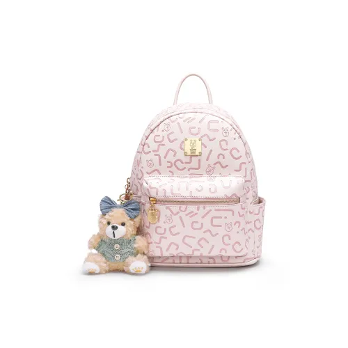 Disney Winnie The Pooh Рюкзак из синтетической кожи женский розовый экрю