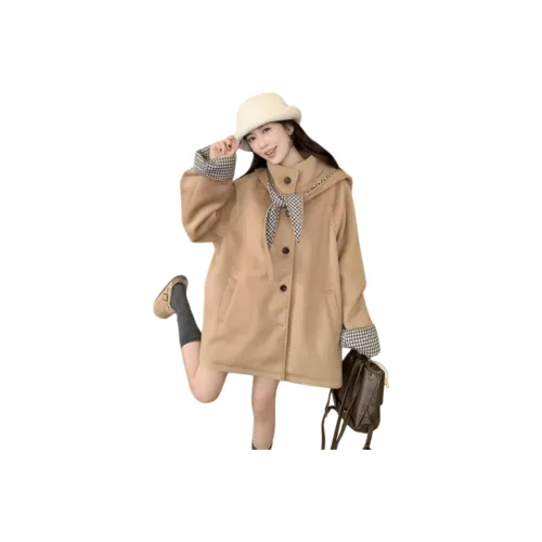 ZEKIKO STUDIO Хаки Женское пальто