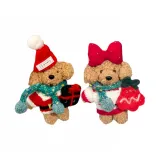 Коричневый щенок — рождественский колокол + рождественский подарок