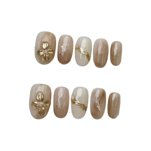 LIANJING [Golden Османтус] Кожа Осветляющая с Позолоченным Сиянием Овал Коричневый Без Смужек 20 мм