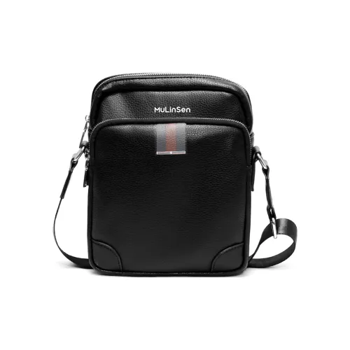 Mulinsen Полиэстер с ПУ (полиуретан) Курьерская сумка Сумка через плечо Стандартная Унисекс Черная
