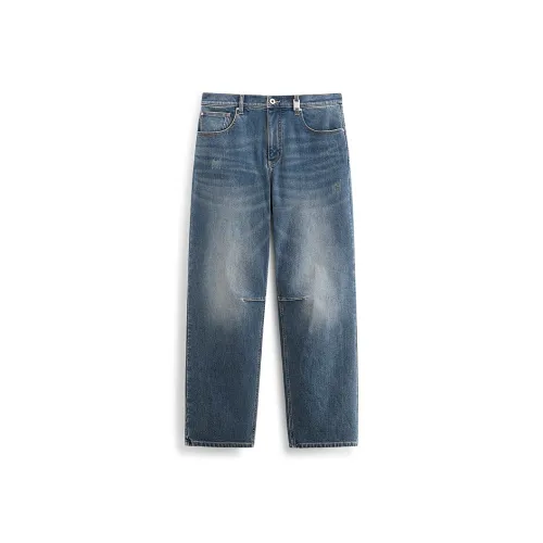 PEACEBIRD MEN Средний синий деним 1 Мужские Джинсы