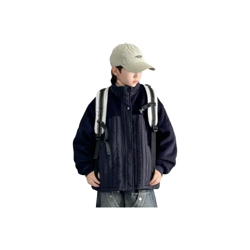 Smileyworld Темно-синий Утолщенный Пальто Школьный возраст Топы