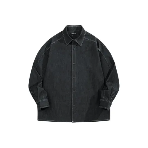PEACEBIRD MEN Деним Черный 1 Мужская Рубашка