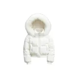 Белая хлопковый пуховик