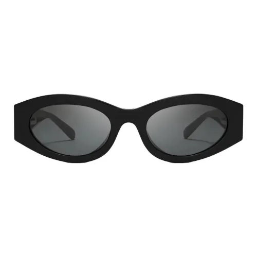 TORY BURCH Металл OVAL SUNGLASSES Унисекс Черный Темно-Серый