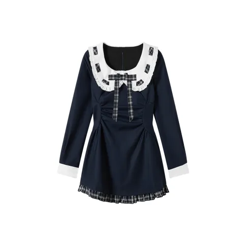 FABRIC PIG Длинное платье с длинными рукавами женское