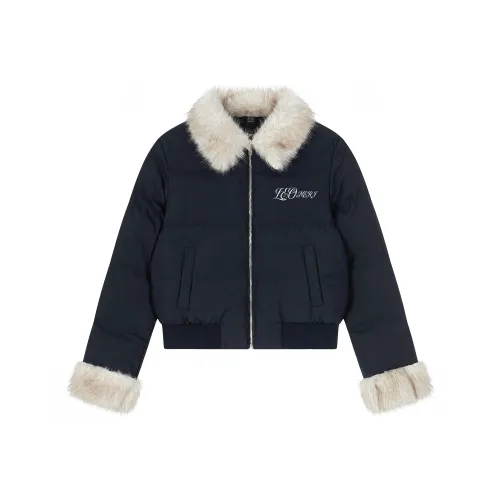 LEO NERI Темно-синий Синий Женский Пуховик