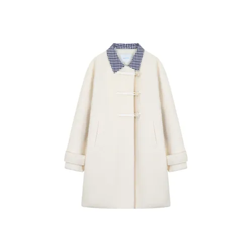 Umoumo Белое Женское Пальто