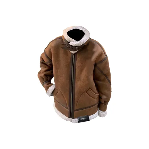 W9H2 Кофейный Унисекс Пуховики