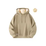 [Флисовые свитшоты и толстовки] Хаки (Tb47 Модный логотип на правой стороне низу)