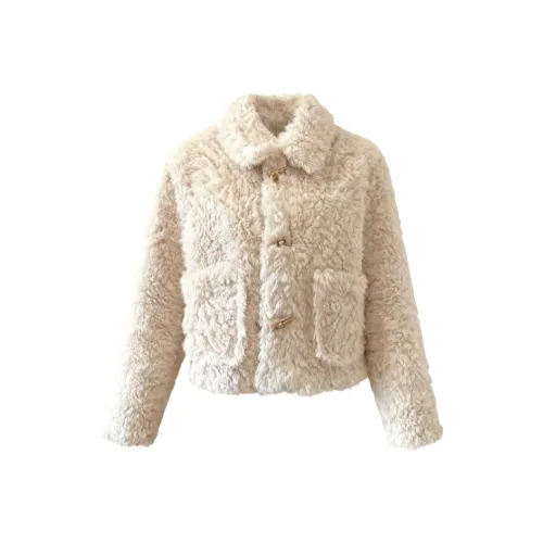 TSKIU Светлый хаки Женские бархатные куртки