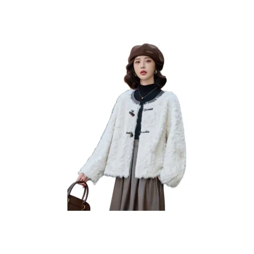 Yi Mengyuan Вельвет Feel Пальто Женское