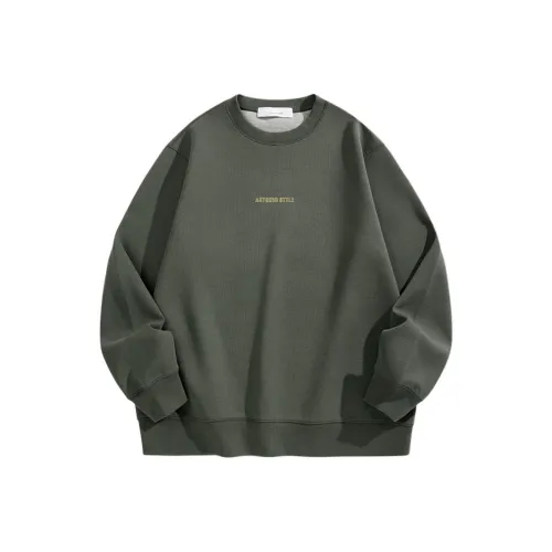 PEACEBIRD MEN Зимний Мшисто-зеленый 1 Мужские Свитшоты