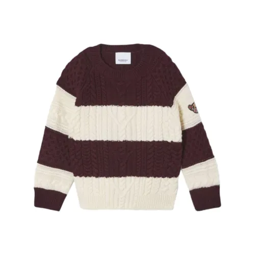 Burberry Свитер FW21 Белый Коричневый Детский