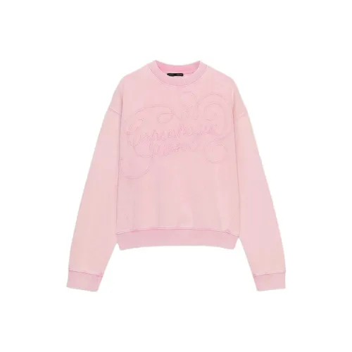 ZARA Светло-розовый Красный Женский Свитшот