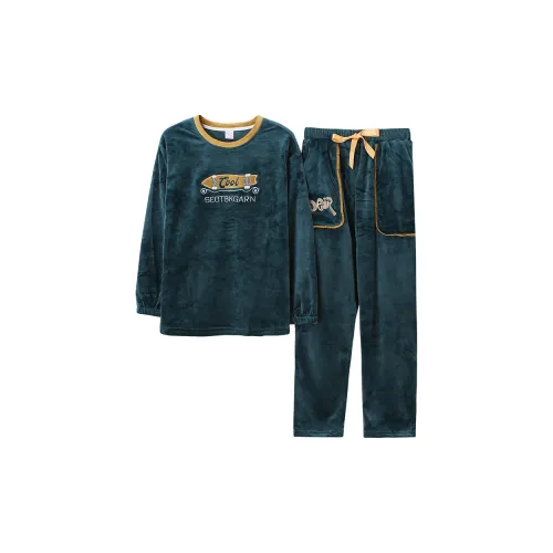 MADALLO Темно-зеленый женский пижамный комплект