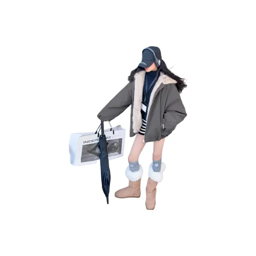 Giyu Темно-серый Школьный возраст Натуральный и искусственный мех