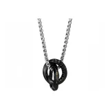 Колье Mobius Double Ring, черное